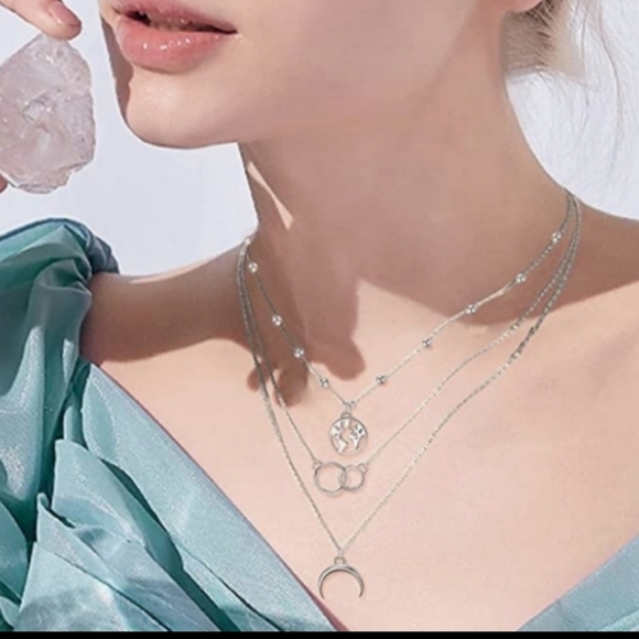 NEW Sterling Silver 3 layer Necklace - Picture 9 of 9